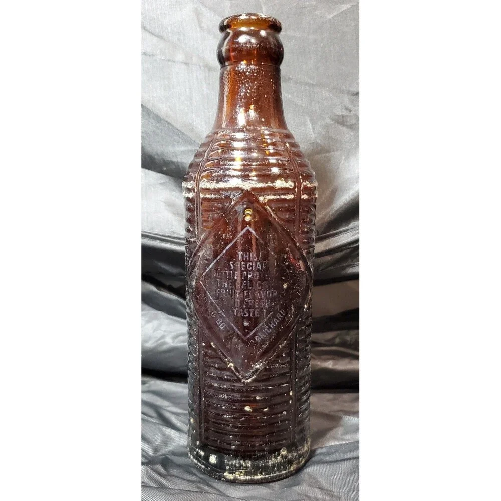 Orange Crush Brown Insulated Glass Bottle 1940s Prichard AL Rare Vintage Soda
